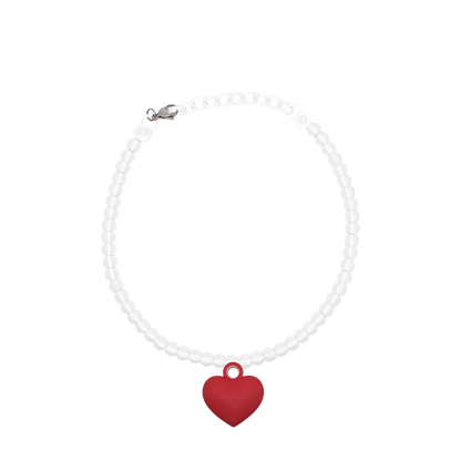 COLLAR CON CADENA DE PERLAS Y DIJE DE RELICARIO