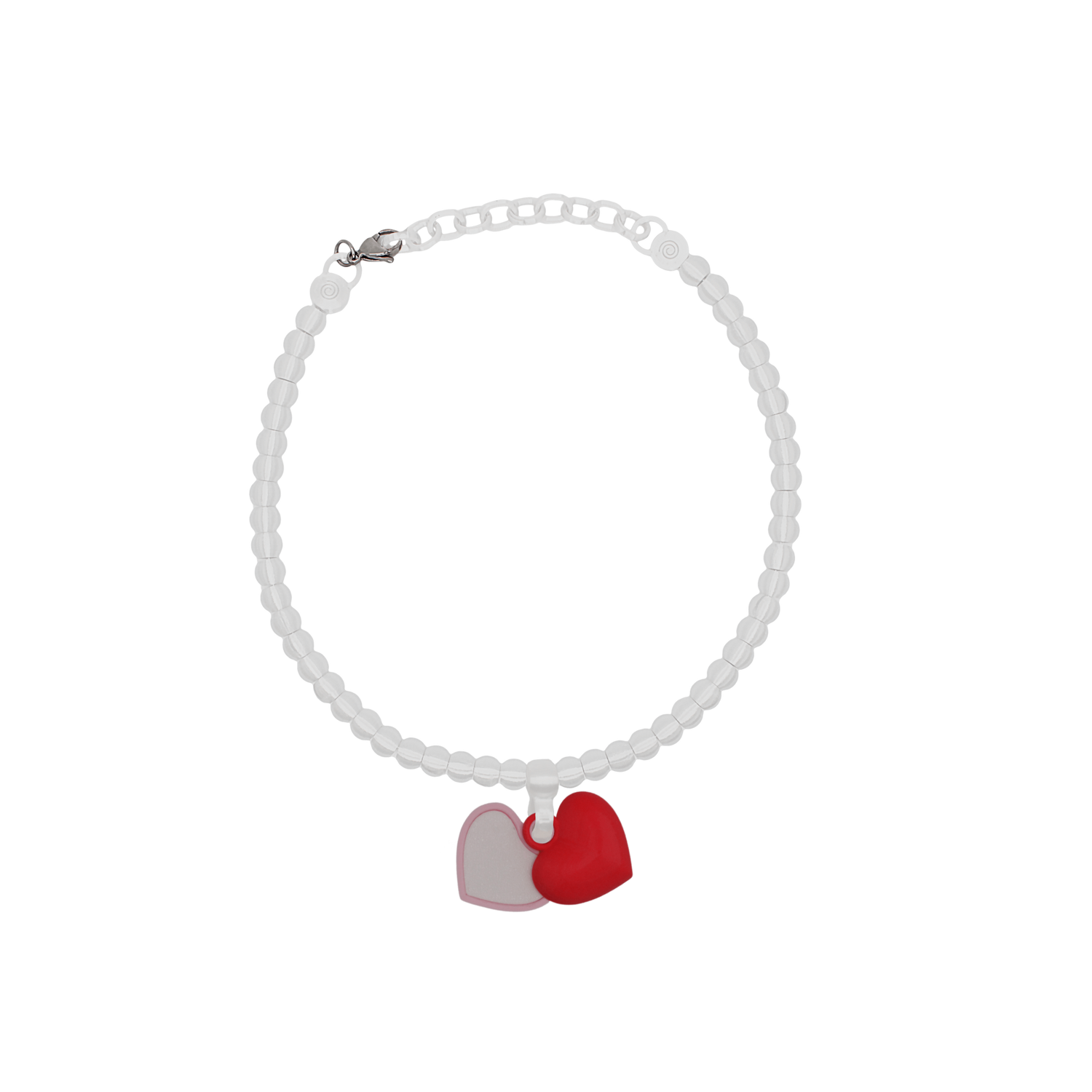 COLLAR CON CADENA DE PERLAS Y DIJE DE RELICARIO