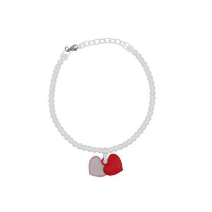 COLLAR CON CADENA DE PERLAS Y DIJE DE RELICARIO