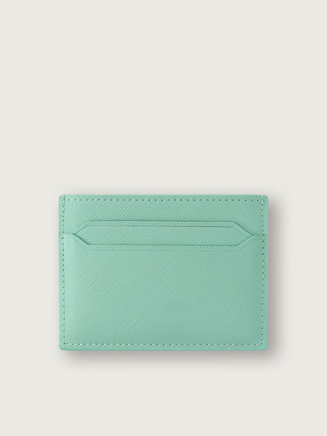 TARJETERO COMPACTO CUERO SAFFIANO MENTA