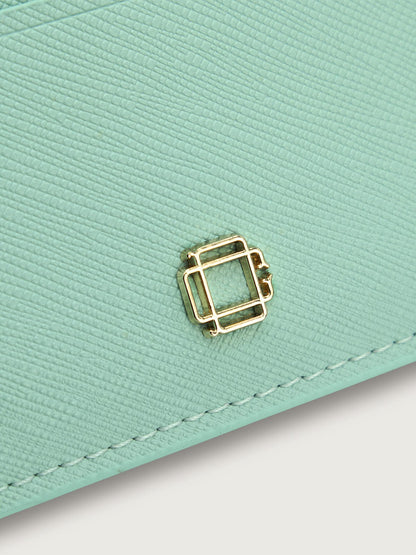 TARJETERO COMPACTO CUERO SAFFIANO MENTA