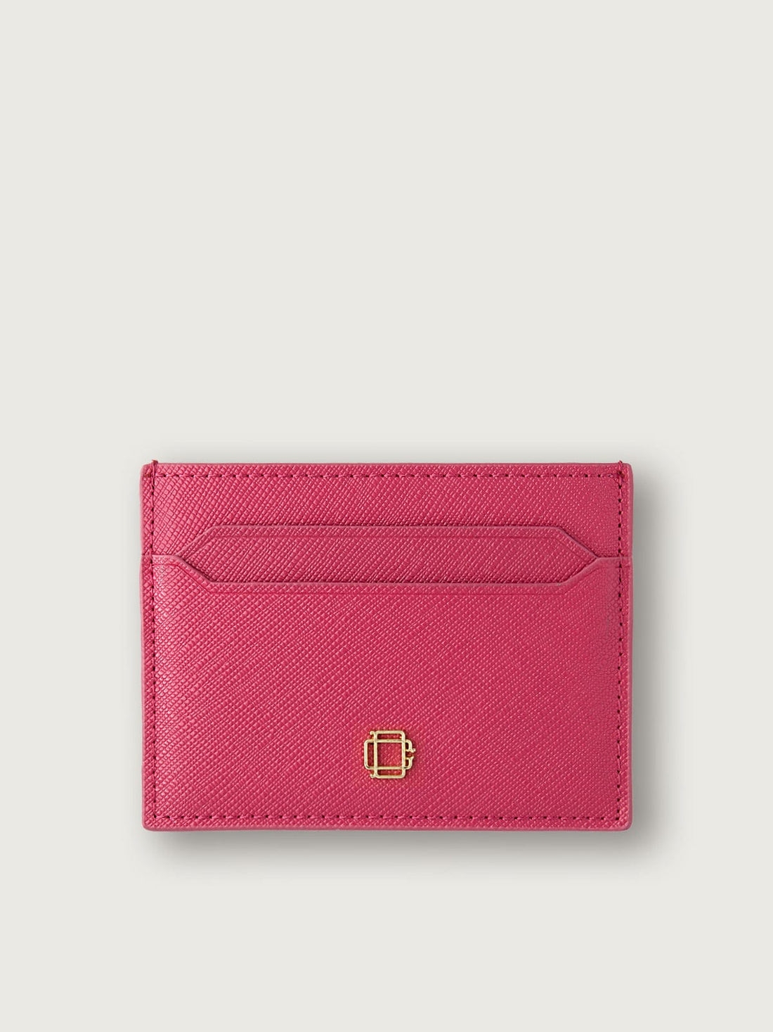TARJETERO COMPACTO CUERO SAFFIANO FUCSIA