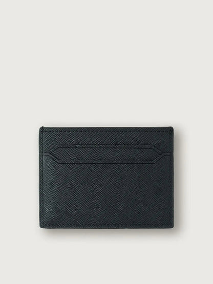 TARJETERO COMPACTO CUERO SAFFIANO NEGRO