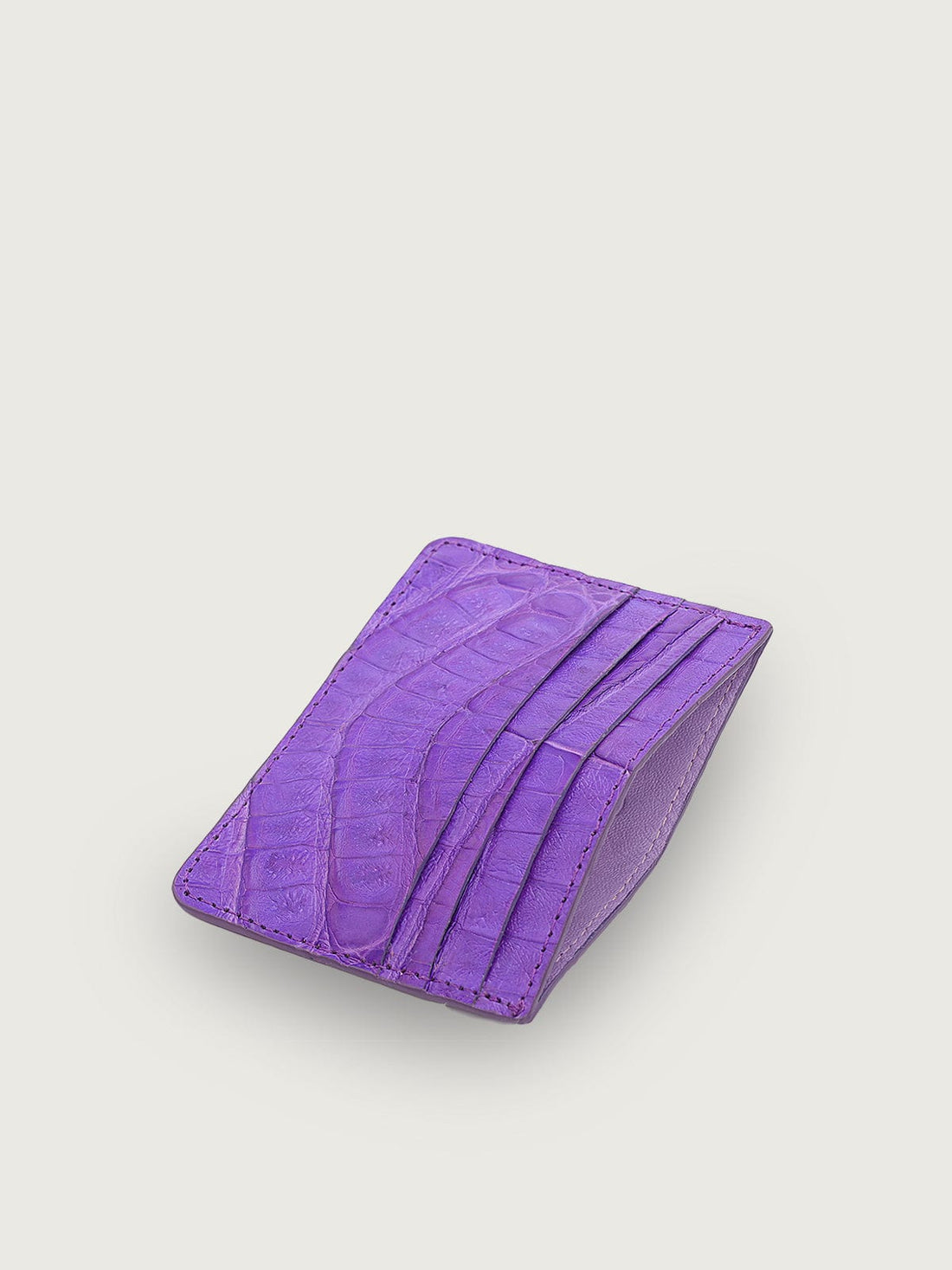 TARJETERO SLIM COCODRILO GENUINO - MOROADO