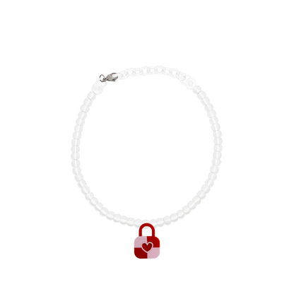 COLLAR DE PERLAS CON DIJE DE CANDADO